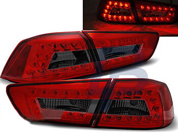 MITSUBISHI LANCER 8 SEDAN 08-11 RED WHITE LED TAILLIGHTS