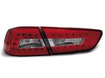 MITSUBISHI LANCER 8 SEDAN 08-11 RED WHITE LED TAILLIGHTS