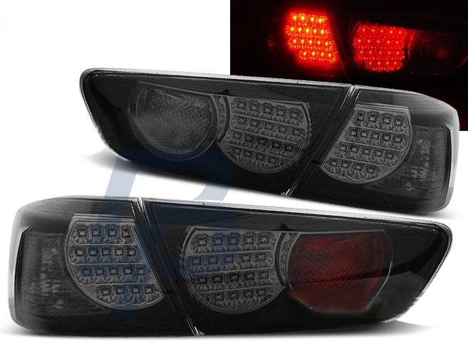 MITSUBISHI LANCER 8 SEDAN 08-11 RED SMOKE LED TAILLIGHTS - 2