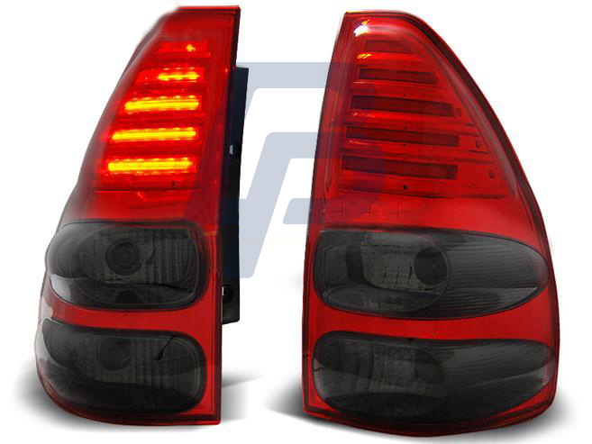 TOYOTA LAND CRUISER 120 03-09 RED SMOKE LED TAILLIGHTS - 2