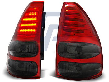 TOYOTA LAND CRUISER 120 03-09 RÖDA RÖKTONADE LED BAKLAMPOR