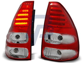TOYOTA LAND CRUISER 120 03-09 RÖD/VITA LED BAKLAMPOR
