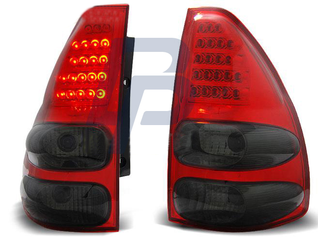 TOYOTA LAND CRUISER 120 03-09 RED SMOKE LED TAILLIGHTS - 2