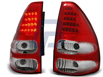 TOYOTA LAND CRUISER 120 03-09 RÖD/VITA LED BAKLAMPOR