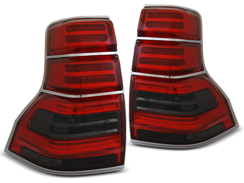 TOYOTA LAND CRUISER 150 09-13 RED SMOKE LED TAILLIGHTS
