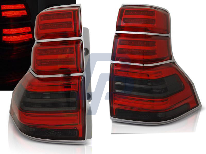 TOYOTA LAND CRUISER 150 09-13 RED SMOKE LED TAILLIGHTS - 4