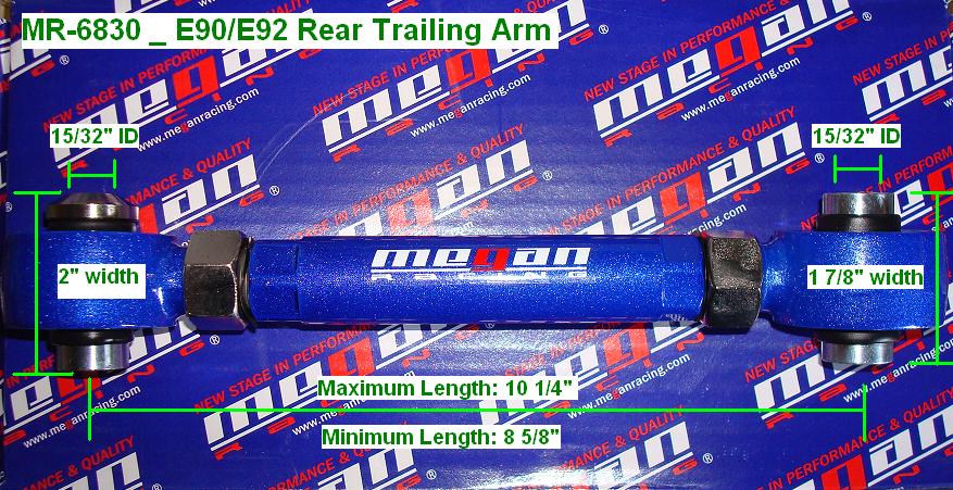 BMW 1 E82/88 11+ REAR TRAILING ARMS MEGAN RACING - 2