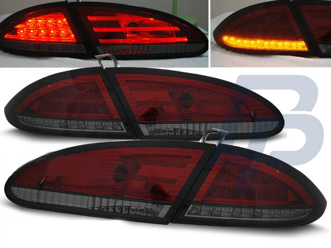 SEAT LEON 06.05-09 RED SMOKE LED TAILLIGHTS - 3