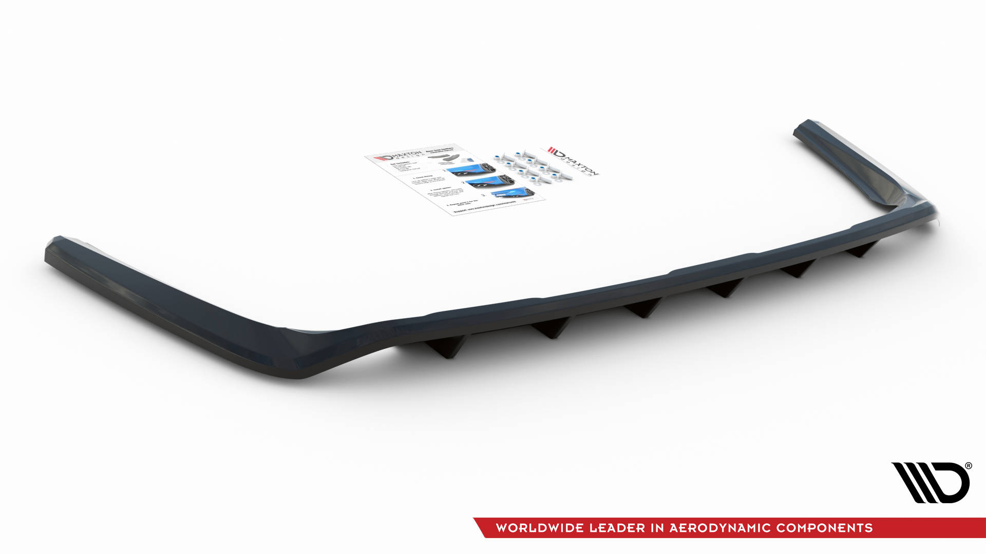 Central Rear Splitter (Vertical Bars) Toyota RAV4 MK5 (2019-) - 5