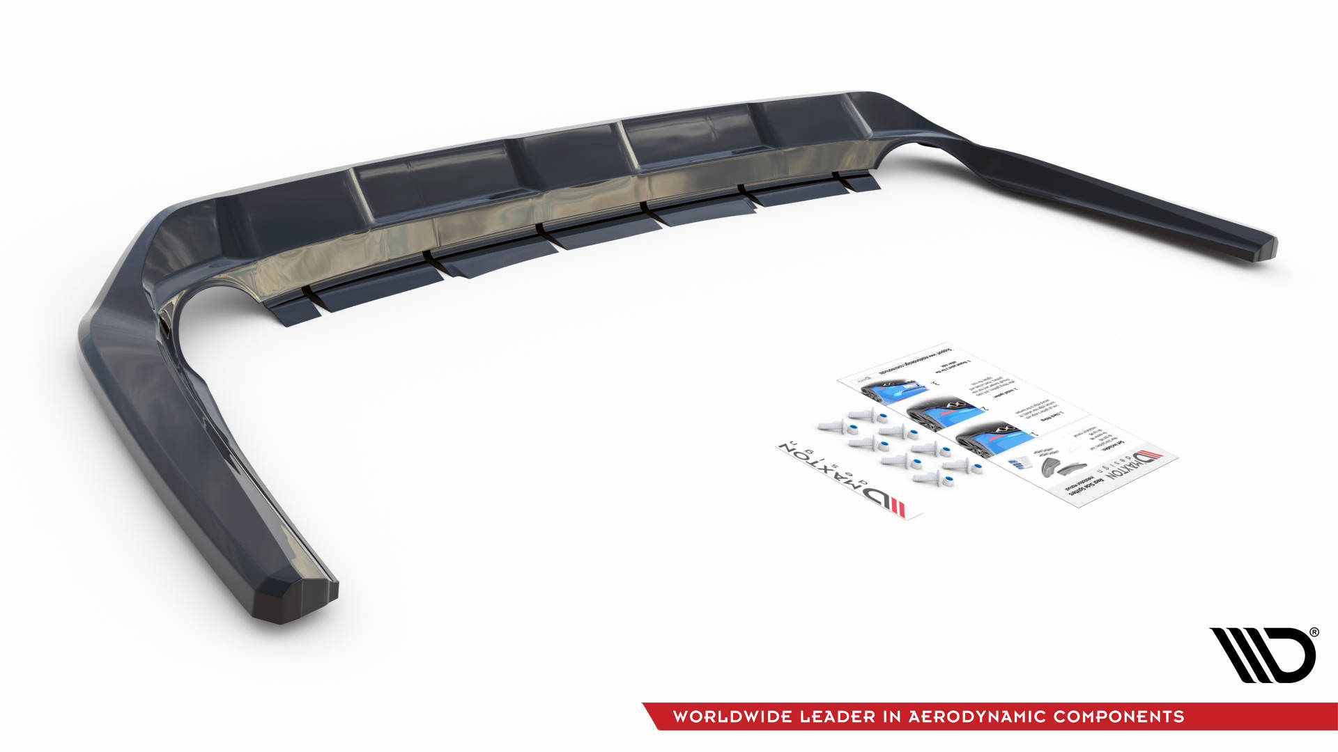 Central Rear Splitter (Vertical Bars) Toyota RAV4 MK5 (2019-) - 6