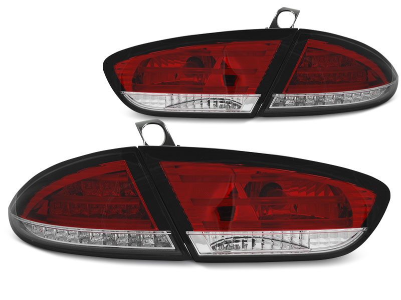 SEAT LEON 03.09-13 RED WHITE LED TAILLIGHTS
