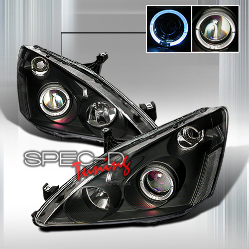 HONDA ACCORD 03-06 2D COUPE PROJECTOR HEADLIGHTS BLACK [KS]