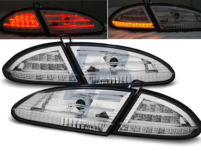 SEAT LEON 04.99-08.04 RED WHITE LED TAILLIGHTS - 2
