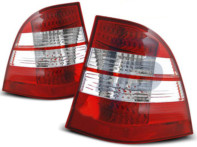 MERCEDES W163 ML M-CLASS 03.98-05 RED WHITE LED TAILLIGHTS - 2