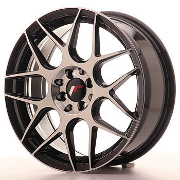 JAPAN RACING JR18 17X7 ET40 4X100/114 BLACK MACHIN