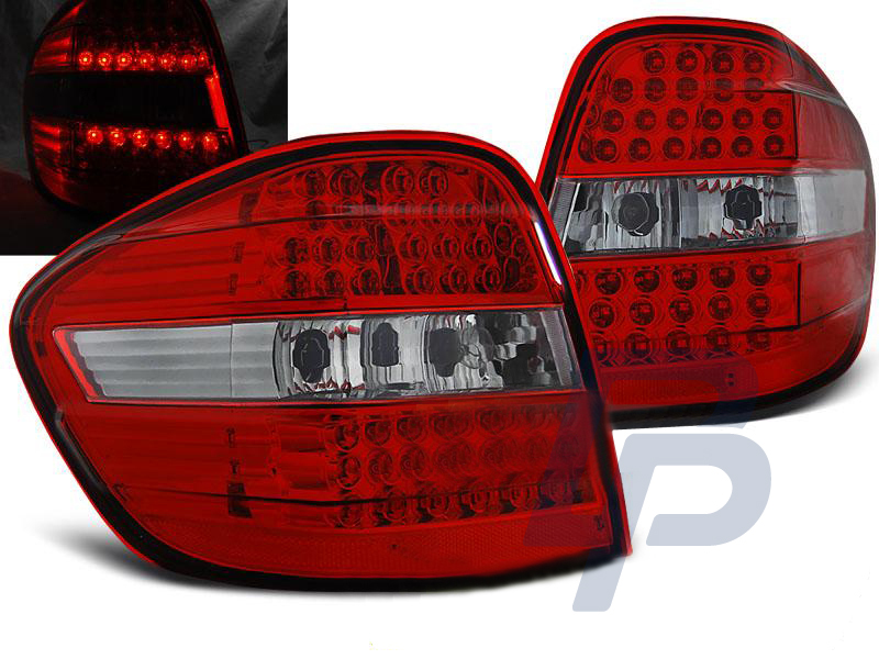 MERCEDES M-CLASS W164 05-08 RED WHITE LED TAILLIGHTS - 4