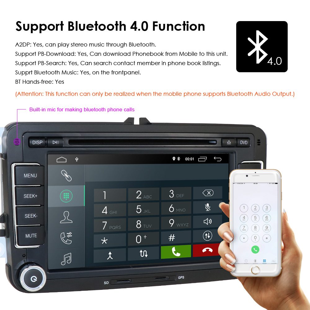 7" VW  MODELLANPASSAD HUVUDENHET ANDROID - 2