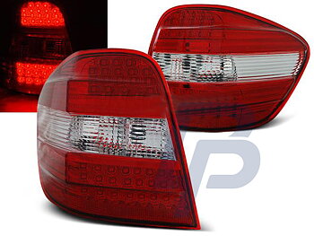 MERCEDES M-CLASS W164 05-08 RED WHITE LED TAILLIGHTS