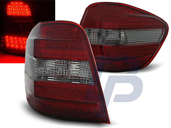 MERCEDES M-CLASS W164 05-08 RED SMOKE LED TAILLIGHTS