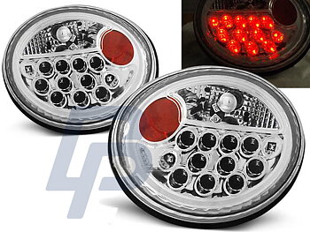 VW NEW BEETLE 10.98-05 CHROME LED TAILLIGHTS