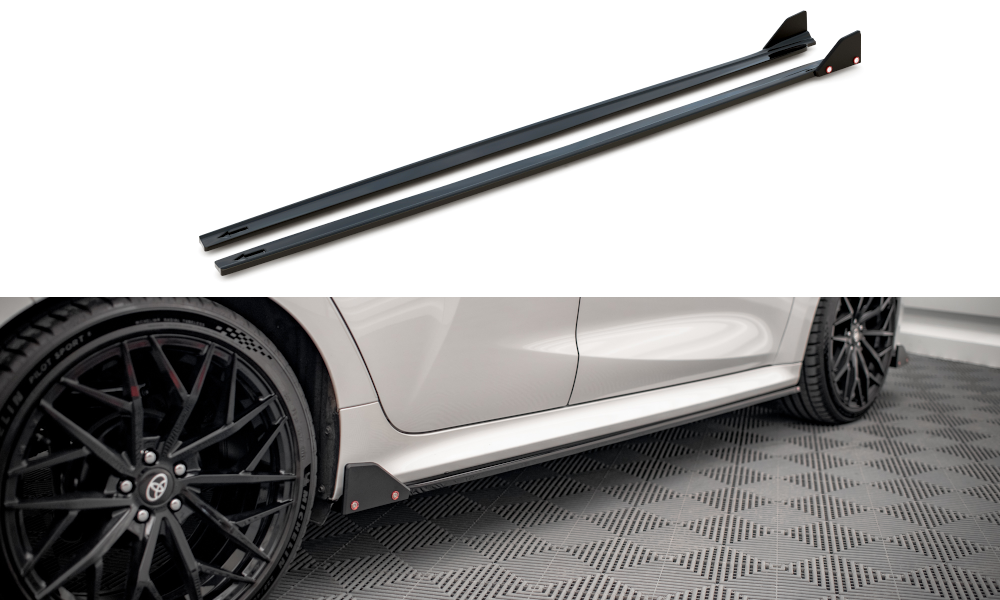 Side Skirts Diffusers V.1 + Flaps Toyota Yaris Mk4