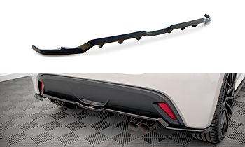 Central Rear Splitter V.2 (Vertical Bars) Toyota Yaris Mk4