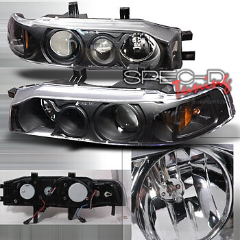 HONDA ACCORD 90-93 PROJECTOR HEADLIGHTS BLACK [KS]