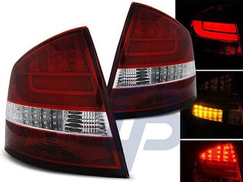 SKODA OCTAVIA II SEDAN 03.04- RED WHITE LED TAILLIGHTS BAR