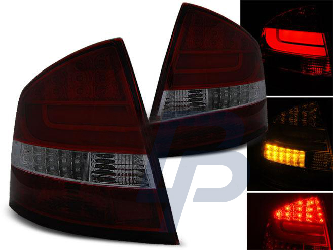SKODA OCTAVIA II SEDAN 03.04- RED SMOKE LED TAILLIGHTS BAR - 2