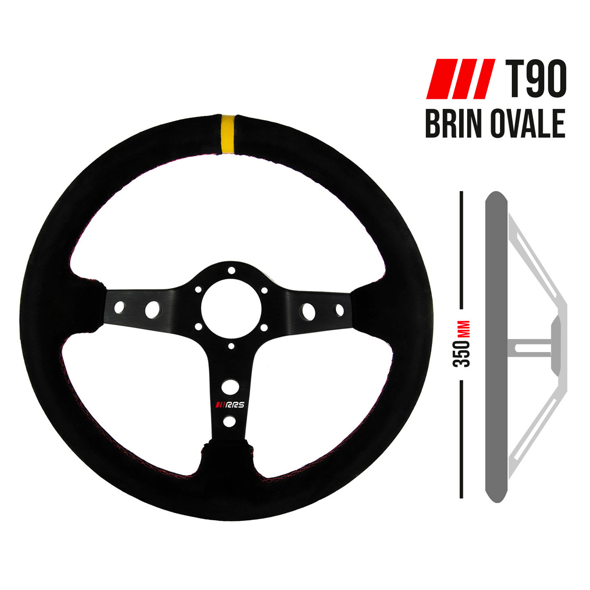 RRS RALLY RATT  F90 350MM SVART MOCKA - 2