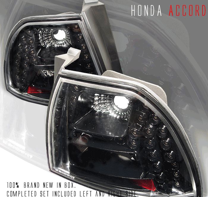 HONDA ACCORD 94-95 2D LED TAILLIGHTS BLACK [DEPO]