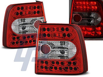 VW PASSAT B5 11.96-08.00 SEDAN RÖD/VITA LED BAKLAMPOR