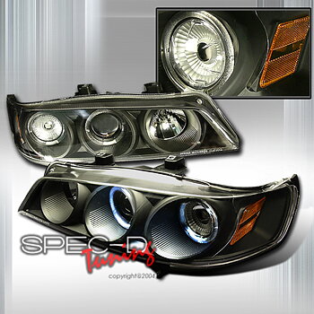 HONDA ACCORD 94-97 2D PROJ. HEADLIGHTS BLACK [SR]