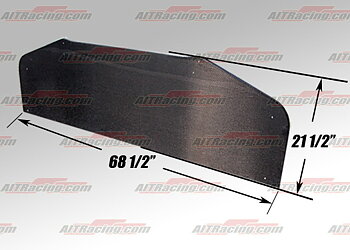 AIT UNIVERSAL FRONT CARBON SPLITTER ROUND CORNERS 174X55CM