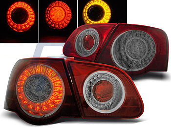 VW PASSAT B6 3C 03.05-10 RÖDA RÖKTONADE LED BAKLAMPOR
