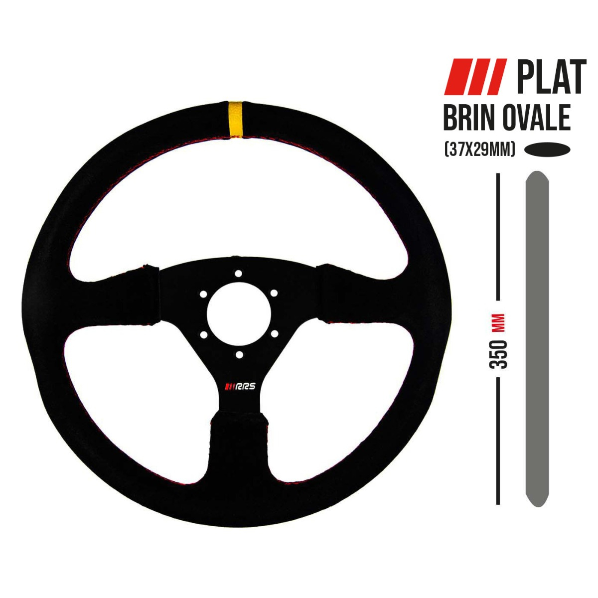 RRS VELOCE EVO RATT  FLAT 350MM SVART MOCKA - 3