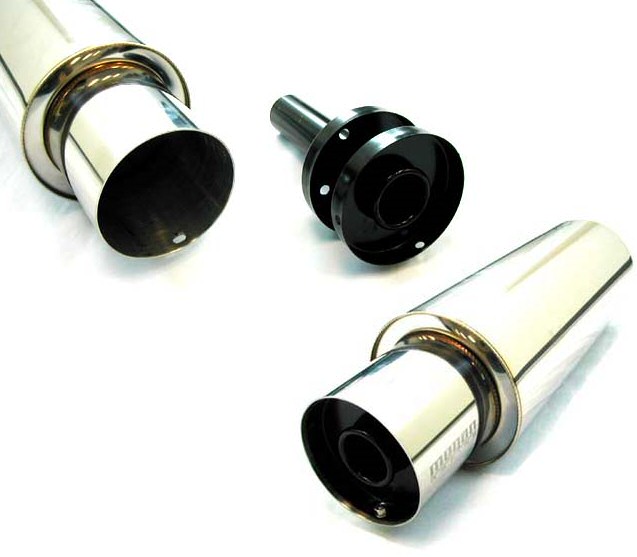 UNIVERSAL MEGAN RACING DOUBLE LAYER EXHAUST SILENCER 10CM - 2