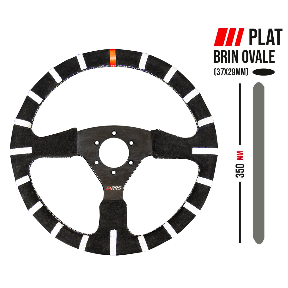 RRS EASY NOTE RATT  FLAT 350MM SVART MOCKA - 3
