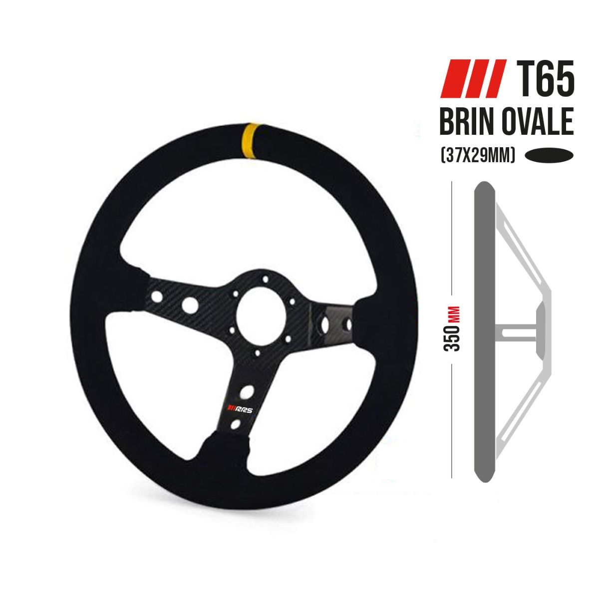 RRS CARBON RATT  F65 350MM SVART MOCKA - 2