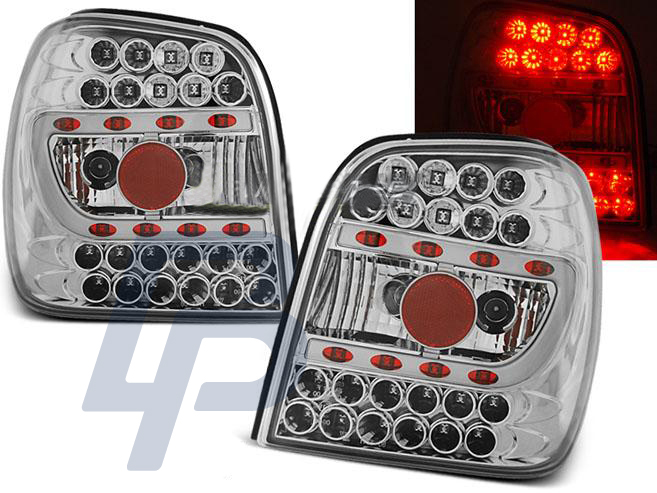VW POLO 6N 10.94-09.99 CHROME LED TAILLIGHTS - 2