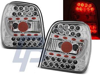 VW POLO 6N 10.94-09.99 CHROME LED TAILLIGHTS