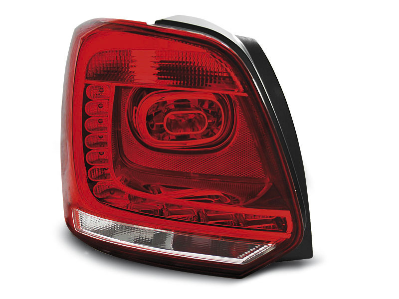 VW POLO 09-13 RED WHITE LED TAILLIGHTS