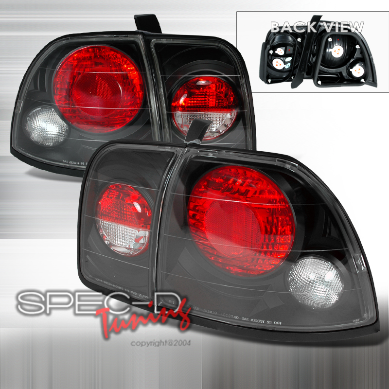 HONDA ACCORD 96-97 2/4D TAILLIGHTS BLACK [SR]