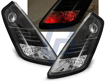 FIAT GRANDE PUNTO 09.05-09 BLACK LED TAILLIGHTS