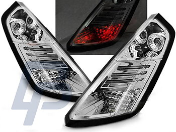 FIAT GRANDE PUNTO 09.05-09 CHROME LED TAILLIGHTS