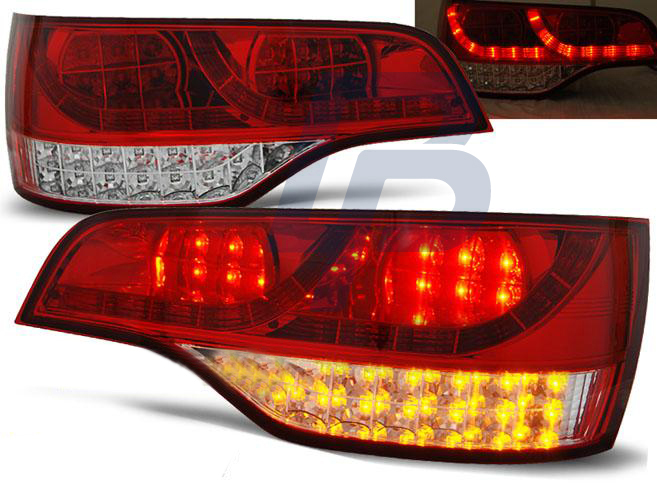 AUDI Q7 06-09 RED WHITE LED TAILLIGHTS - 2