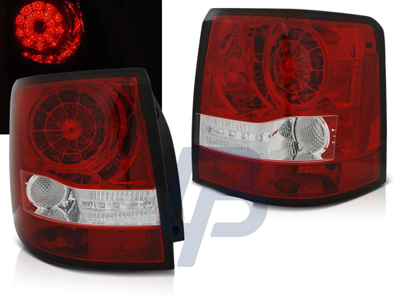 LAND ROVER RANGE ROVER SPORT 05-09 RED WHITE LED TAILLIGHTS - 3