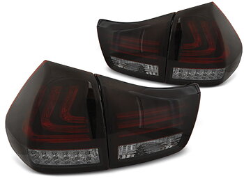 LEXUS RX 330 / 350 03-08 LED TAILLIGHTS BAR RED SMOKE BLACK