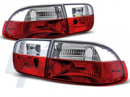 TAILLIGHTS HONDA CIVIC 09.91-08.95 2D/4D RED WHITE