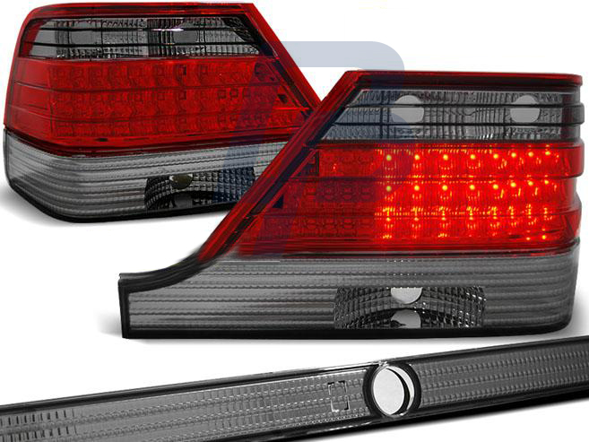 MERCEDES W140 95-10.98 RED SMOKE LED TAILLIGHTS - 2